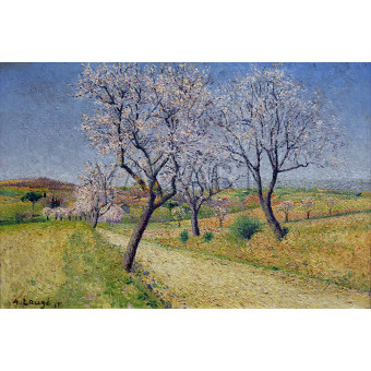 РЕПРОДУКЦИИ НА КАРТИНИ Улица Кайлхавел цъфтящи бадемови дървета (1911)